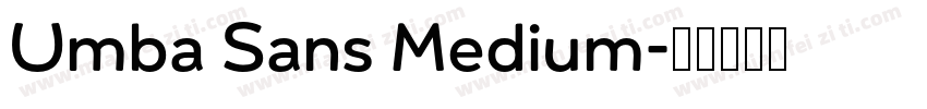 Umba Sans Medium字体转换